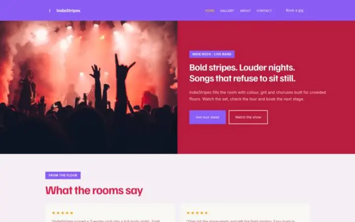 Šablona IndieStripes