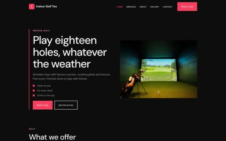 Šablona Indoor Golf Tee