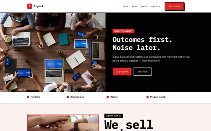 Web pro kreativní a marketingová agentura