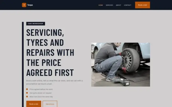 Web pro autoservis