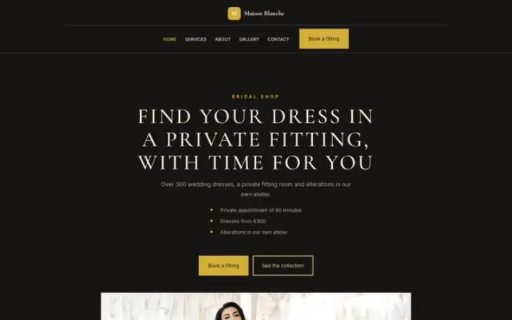 Web pro svatební salon