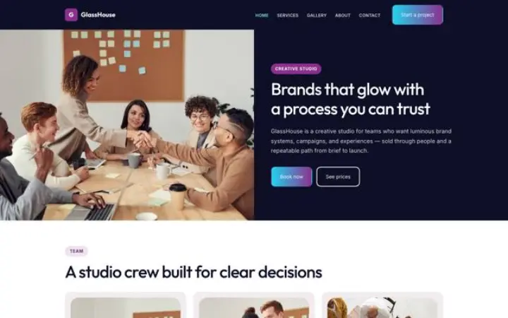 Web pro kreativní studio