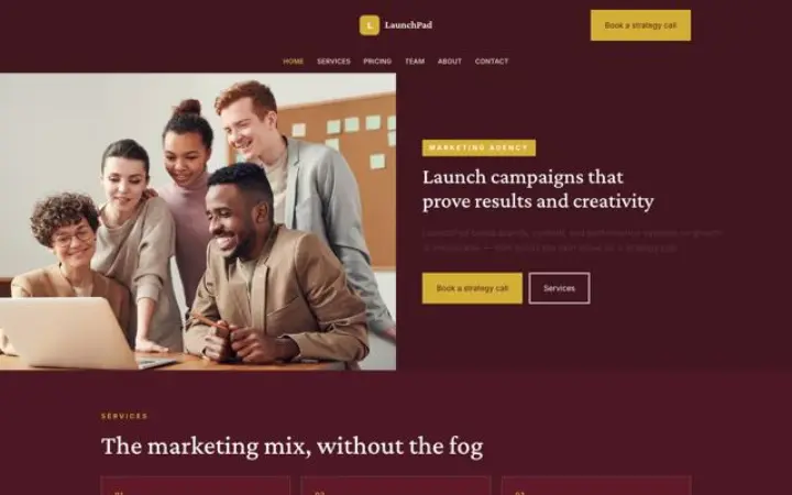Web pro marketingová agentura