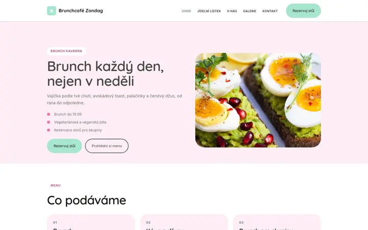 Šablona Brunchcafé Zondag