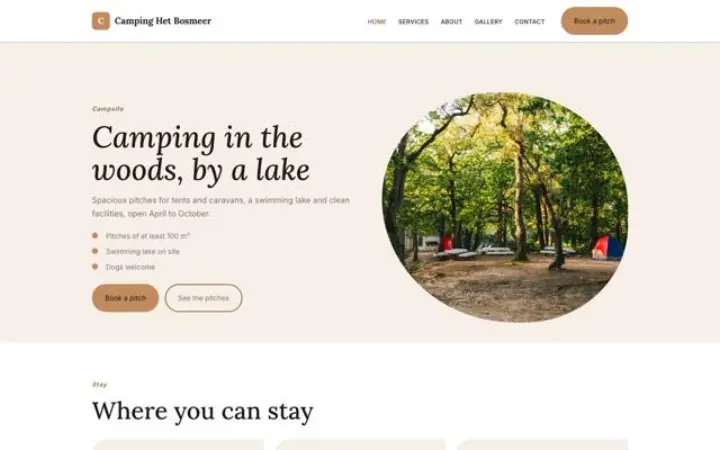 Šablona Camping Het Bosmeer