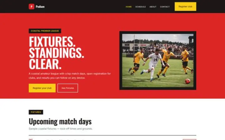 Web pro liga