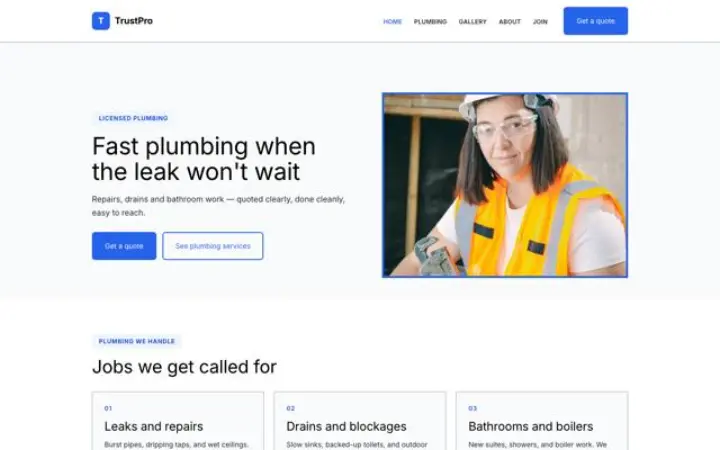 Web pro instalatérství
