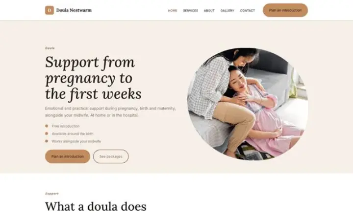 Šablona Doula Nestwarm