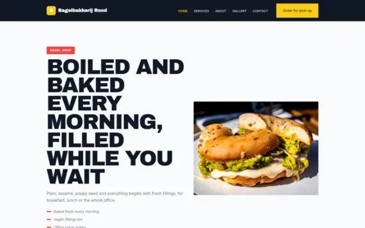 Šablona Bagelbakkerij Rond