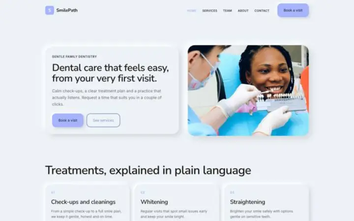 Web pro zubní ordinace