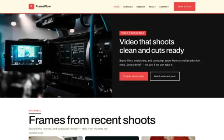 Web pro video produkce
