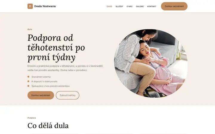 Šablona Doula Nestwarm