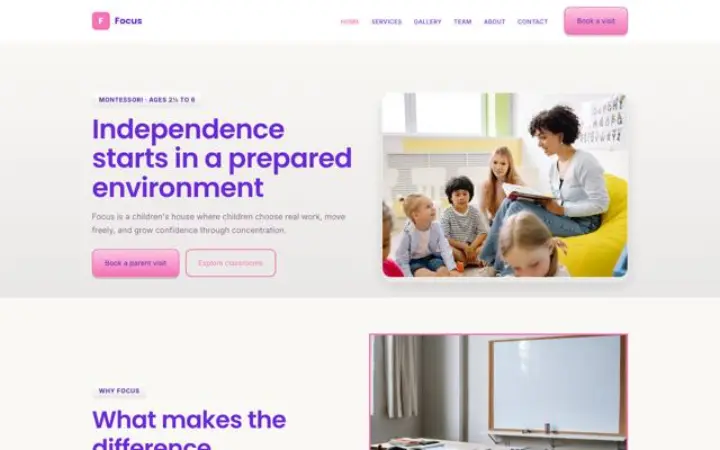 Web pro montessori