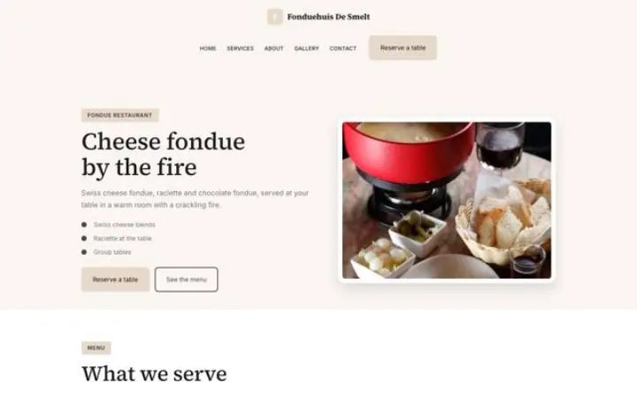 Šablona Fonduehuis De Smelt