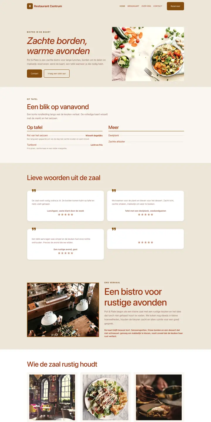 Ukázka webu pro obor pizzeria