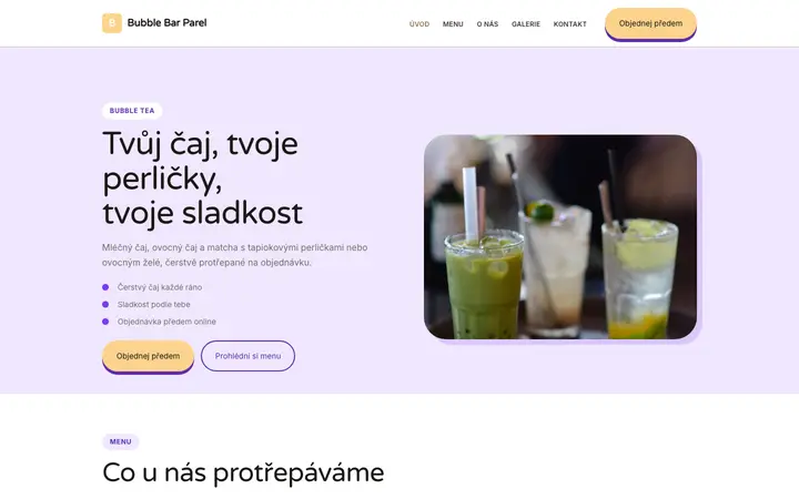 Šablona Bubble Bar Parel