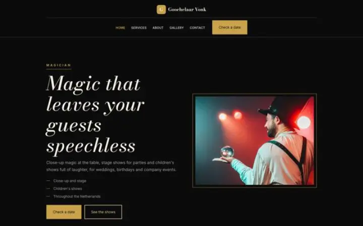 Web pro kouzla