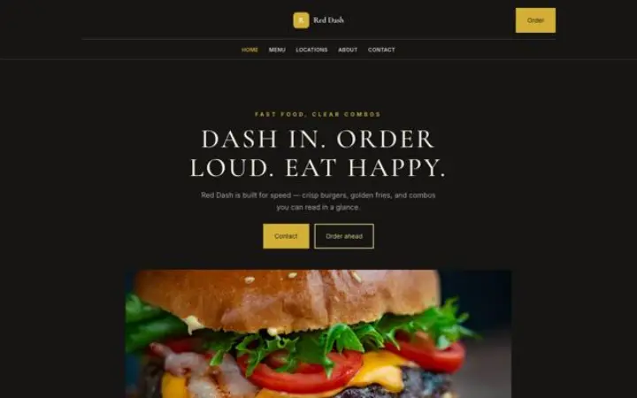 Web pro fast food