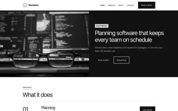 Web pro softwarová firma