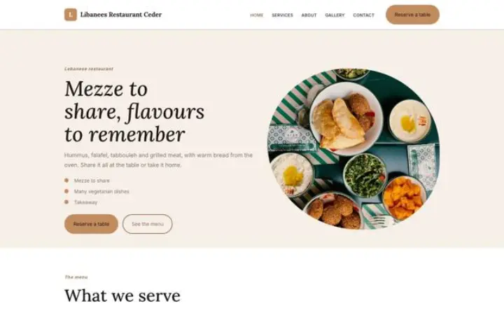 Šablona Libanees Restaurant Ceder