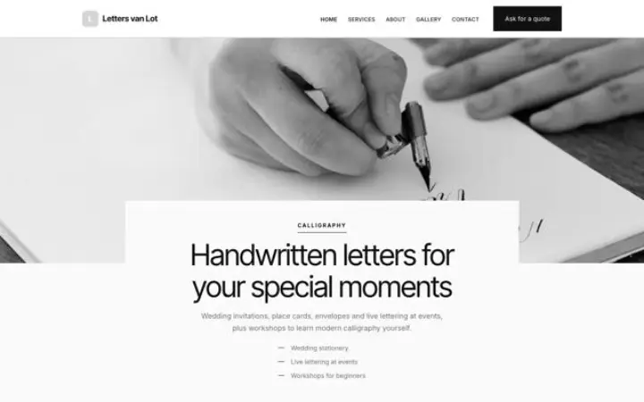 Šablona Letters van Lot