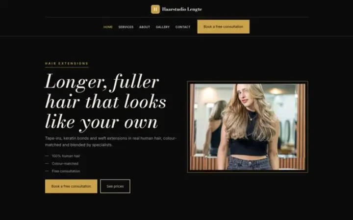 Web pro prodlužování vlasů