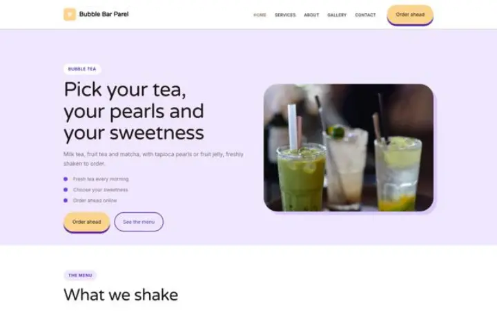 Šablona Bubble Bar Parel