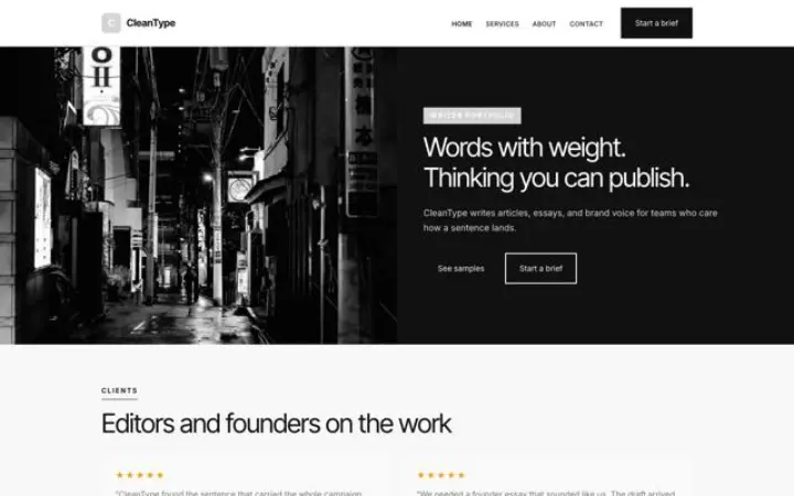 Web pro texty a eseje