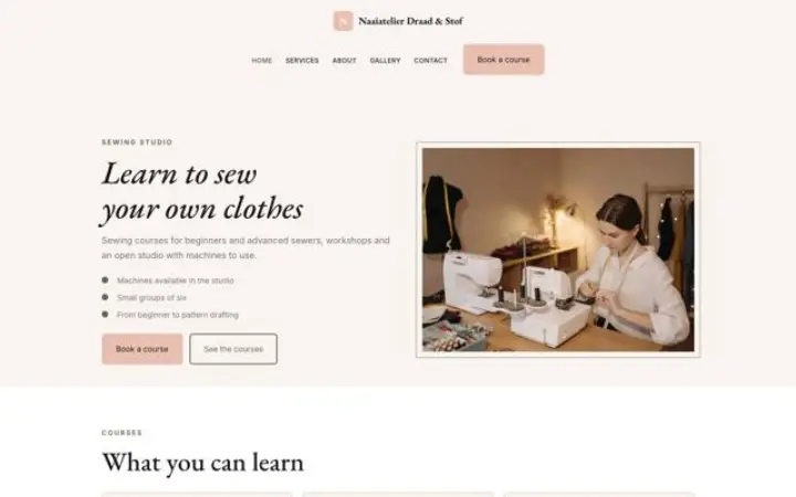 Web pro šicí ateliér