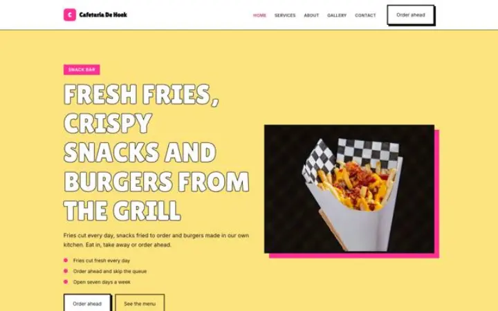 Web pro snack bar