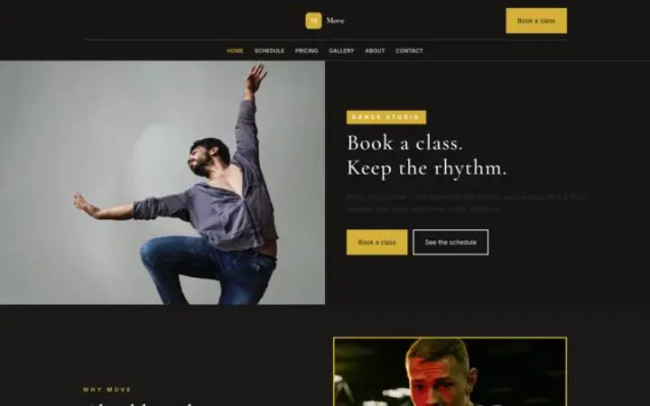 Web pro taneční studio
