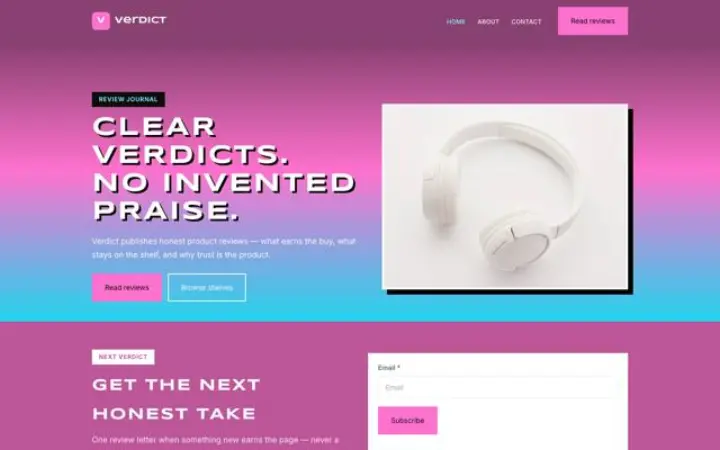 Web pro recenze