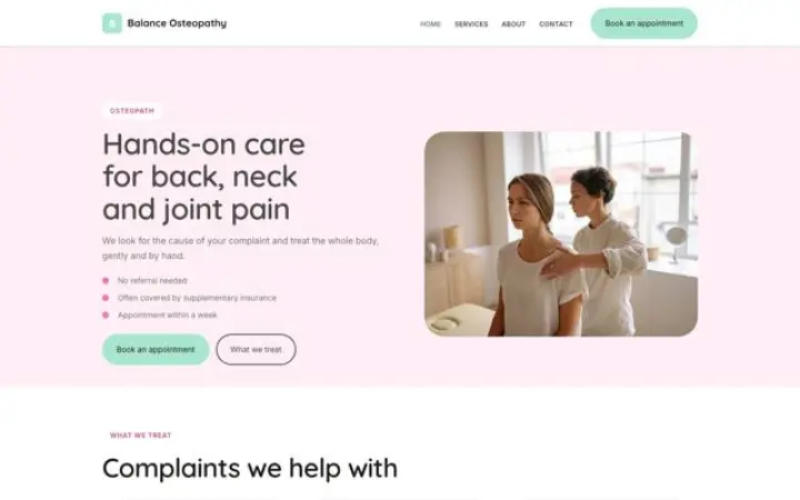Web pro osteopatie