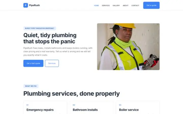 Web pro instalatérství