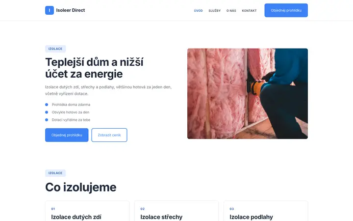 Šablona Isoleer Direct