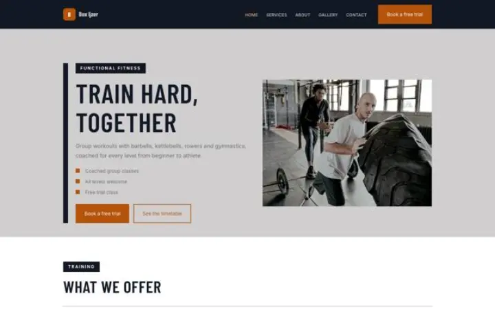 Web pro gym funkčního fitness