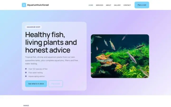 Šablona Aquariumhuis Koraal
